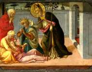 Fra Filippo Lippi and workshop - Saint Zeno exorcising the Daughter of Gallienus